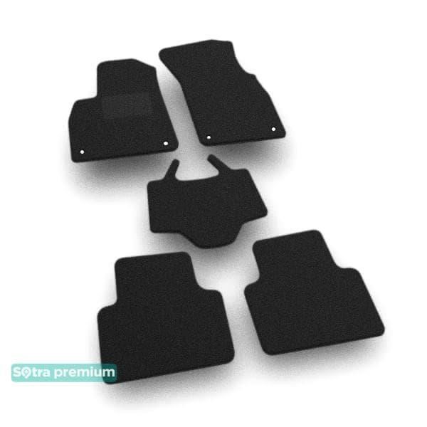 Sotra 06018-CH-BLACK The carpets of the Sotra interior are two-layer Premium black for Audi Q8/SQ8/RS Q8 (mkI) (2nd row without clips) 2018-, set 06018CHBLACK