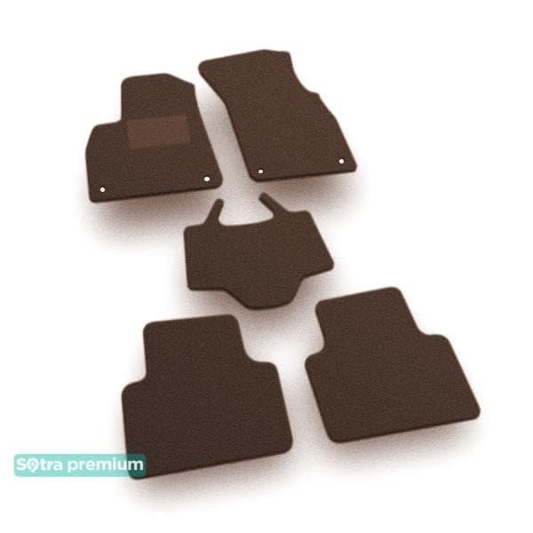 Sotra 06018-CH-CHOCO The carpets of the Sotra interior are two-layer Premium brown for Audi Q8/SQ8/RS Q8 (mkI) (2nd row without clips) 2018-, set 06018CHCHOCO