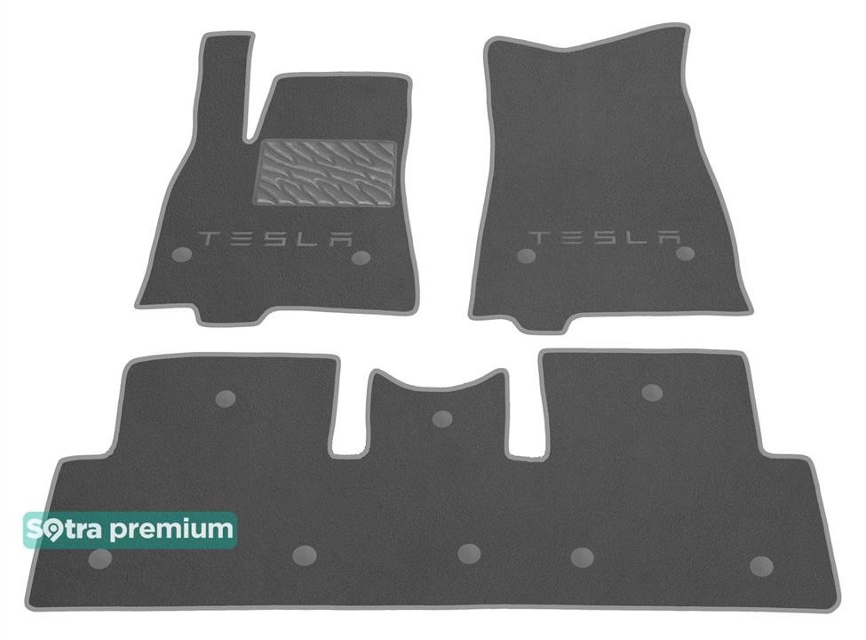 Sotra 07754-CH-GREY The carpets of the Sotra interior are two-layer Premium gray for Tesla Model 3 (mkI) 2017-, set 07754CHGREY