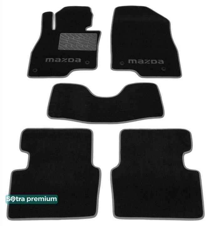 Sotra 07569-CH-GRAPHITE The carpets of the Sotra interior are two-layer Premium dark-gray for Mazda 3 (mkIII) 2013-2019, set 07569CHGRAPHITE