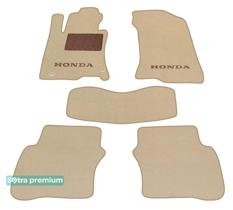 Sotra 07647-CH-BEIGE The carpets of the Sotra interior are two-layer Premium beige for Honda Crosstour (mkI) (all-wheel drive) 2010-2015, set 07647CHBEIGE