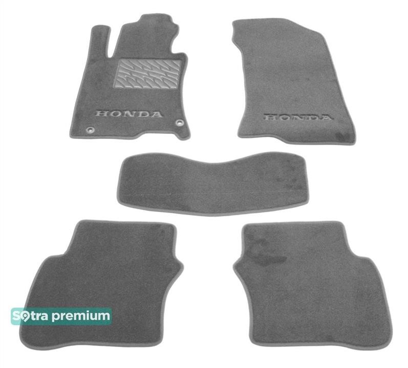 Sotra 07647-CH-GREY The carpets of the Sotra interior are two-layer Premium gray for Honda Crosstour (mkI) (all-wheel drive) 2010-2015, set 07647CHGREY