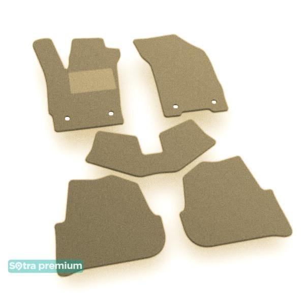 Sotra 07601-CH-BEIGE The carpets of the Sotra interior are two-layer Premium beige for Audi A1/S1 (mkI) 2010-2018, set 07601CHBEIGE