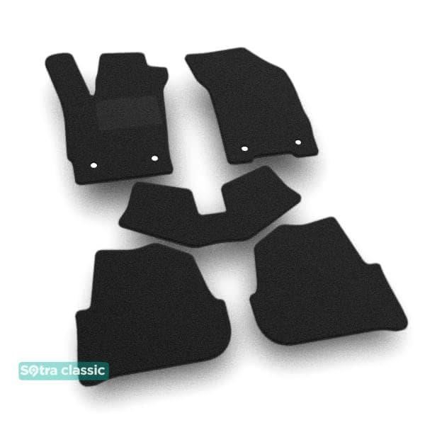 Sotra 07601-GD-BLACK The carpets of the Sotra interior are two-layer Classic black for Audi A1/S1 (mkI) 2010-2018, set 07601GDBLACK