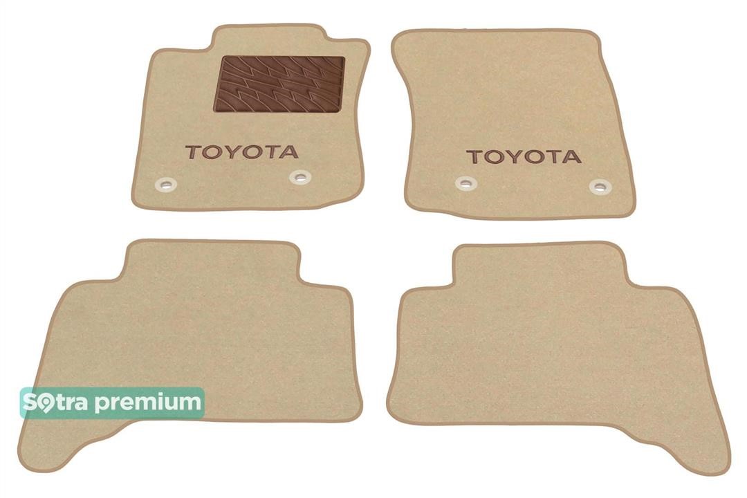 Sotra 07973-CH-BEIGE Sotra interior mat, two-layer Premium beige for Toyota Land Cruiser Prado (J150) / 4Runner (mkV) (4 clips) 2013- 07973CHBEIGE