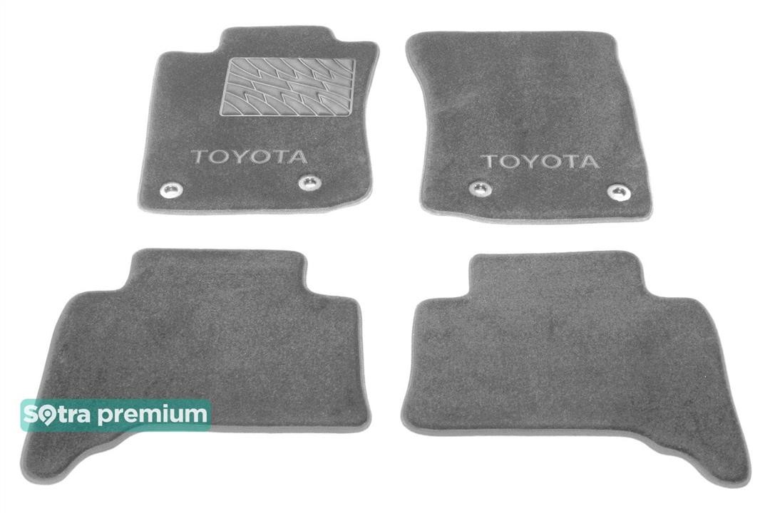 Sotra 07973-CH-GREY Sotra interior mat, two-layer Premium gray for Toyota Land Cruiser Prado (J150) / 4Runner (mkV) (4 clips) 2013- 07973CHGREY