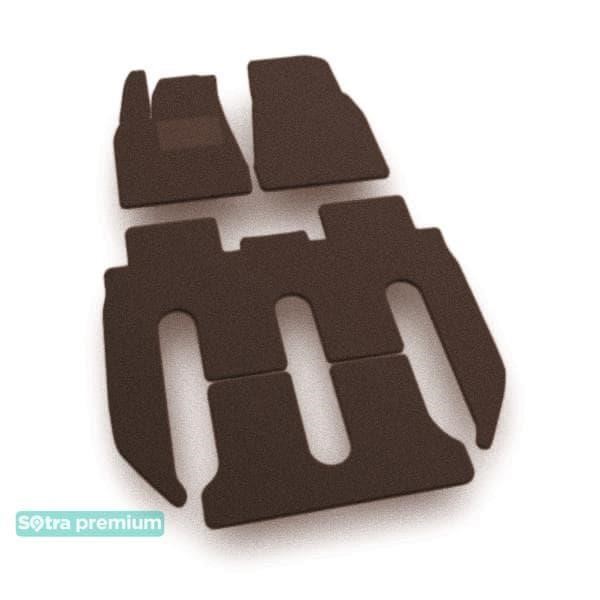 Sotra 07942-CH-CHOCO The carpets of the Sotra interior are two-layer Premium brown for Tesla Model X (mkI) (7 seats) (2 row with electrical adjustment) (1-2-3 row) 2016-22/08/2017, set 07942CHCHOCO
