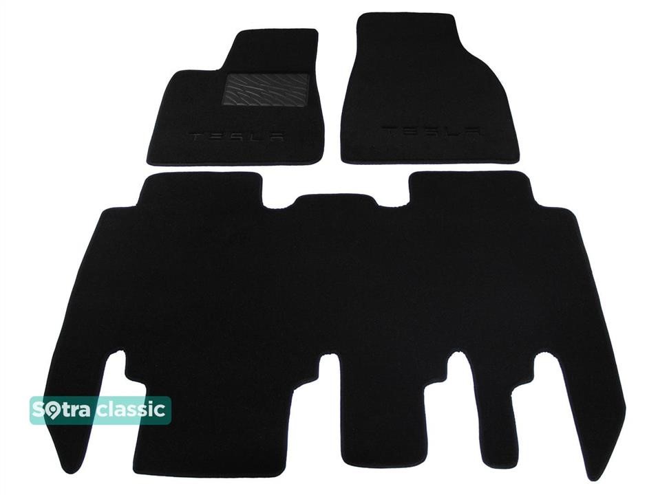 Sotra 07944-GD-BLACK The carpets of the Sotra interior are two-layer Classic black for Tesla Model X (mkI) (5 seats) (1st-2nd row) 2016-, set 07944GDBLACK