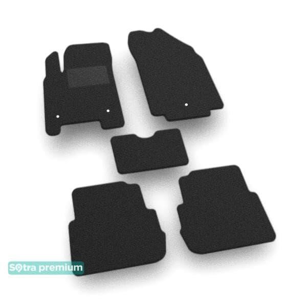 Sotra 07998-CH-BLACK The carpets of the Sotra interior are two-layer Premium black for Chevrolet Spark (mkIII) (electric) 2013-2016, set 07998CHBLACK