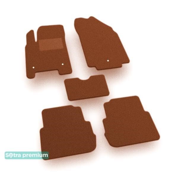 Sotra 07998-CH-TERRA The carpets of the Sotra interior are two-layer Premium terracotta for Chevrolet Spark (mkIII) (electric) 2013-2016, set 07998CHTERRA