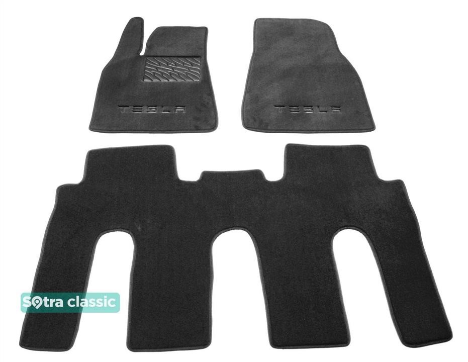 Sotra 08876-GD-GREY The carpets of the Sotra interior are two-layer Classic gray for Tesla Model X (mkI) (1-2 row) 2015 - 08/22/2017, set 08876GDGREY