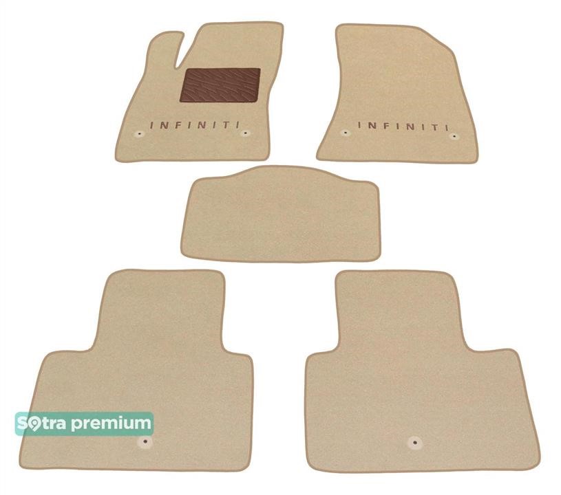 Sotra 08957-CH-BEIGE The carpets of the Sotra interior are two-layer Premium beige for Infiniti QX50 (mkII) 2017- / QX55 (mkI) 2021-, set 08957CHBEIGE