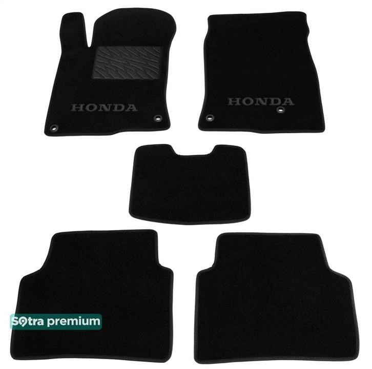 Sotra 08786-CH-GRAPHITE The carpets of the Sotra interior are two-layer Premium dark-gray for Honda Civic (mkX) 2015-2021, set 08786CHGRAPHITE
