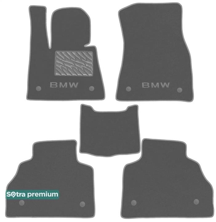 Sotra 09019-CH-GREY The carpets of the Sotra interior are two-layer Premium gray for BMW X7 (G07) (1-2 row) 2018-, set 09019CHGREY