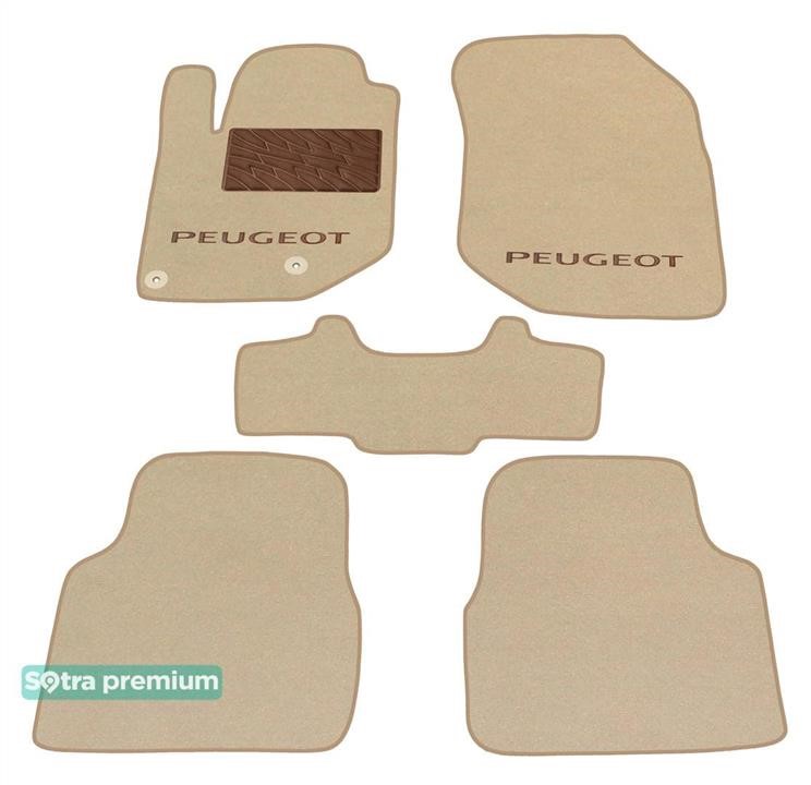 Sotra 09166-CH-BEIGE Sotra interior mat, two-layer Premium beige for Peugeot 208 (mkII); 2008 (mkII) 2019- 09166CHBEIGE