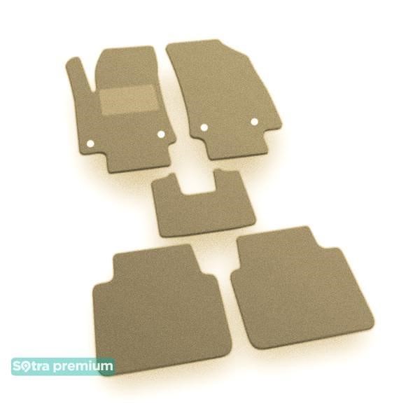 Sotra 09226-CH-BEIGE The carpets of the Sotra interior are two-layer Premium beige for Opel Crossland (mkI) 2017-, set 09226CHBEIGE