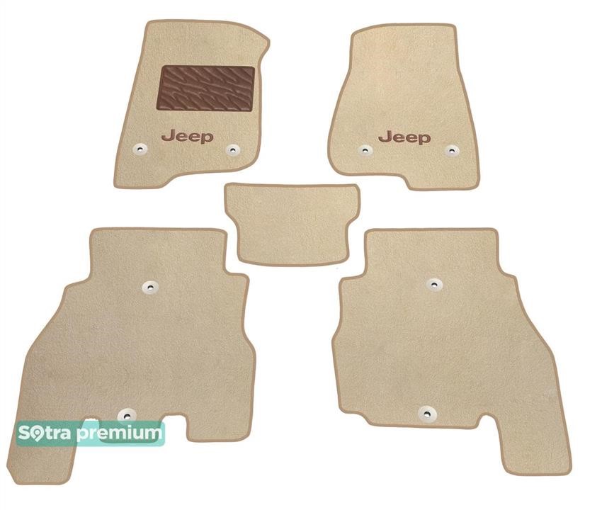 Sotra 09132-CH-BEIGE Sotra interior mat, two-layer Premium beige for Jeep Wrangler Unlimited (mkIV)(JL) 2019- 09132CHBEIGE