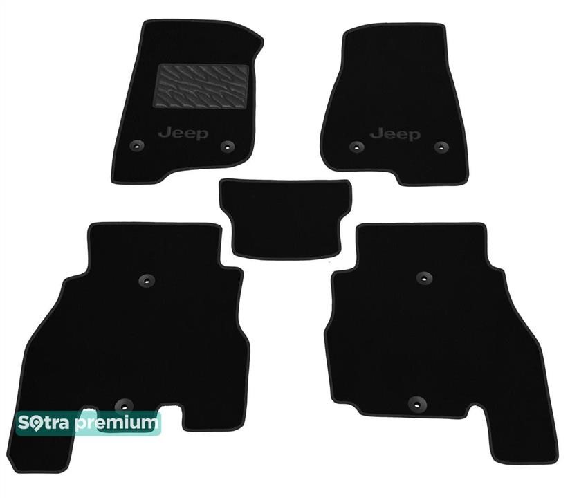 Sotra 09132-CH-BLACK Sotra interior mat, two-layer Premium black for Jeep Wrangler Unlimited (mkIV)(JL) 2019- 09132CHBLACK