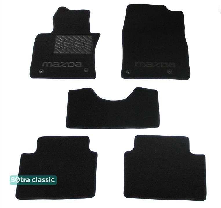 Sotra 09144-GD-BLACK Sotra interior mat, two-layer Classic black for Mazda CX-30 (mkI) 2019- 09144GDBLACK