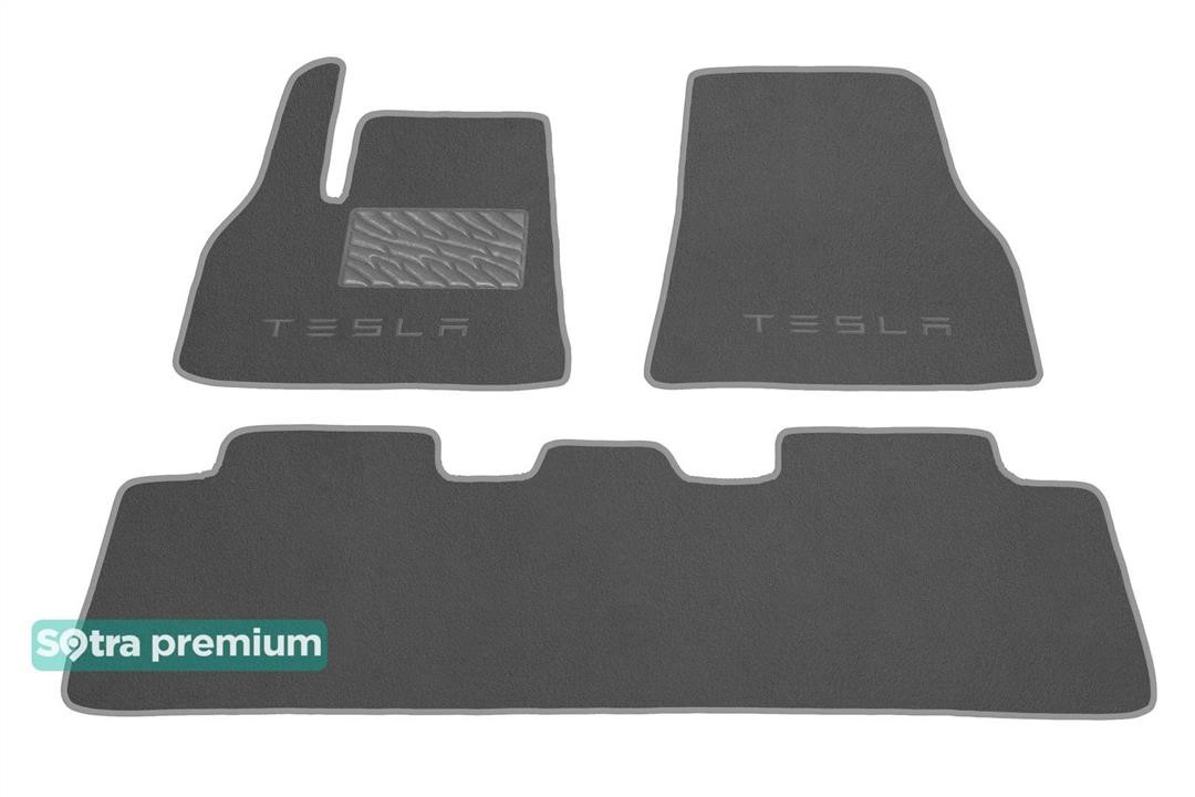 Sotra 09361-CH-GREY The carpets of the Sotra interior are two-layer Premium gray for Tesla Model Y (mkI) 2020-, set 09361CHGREY