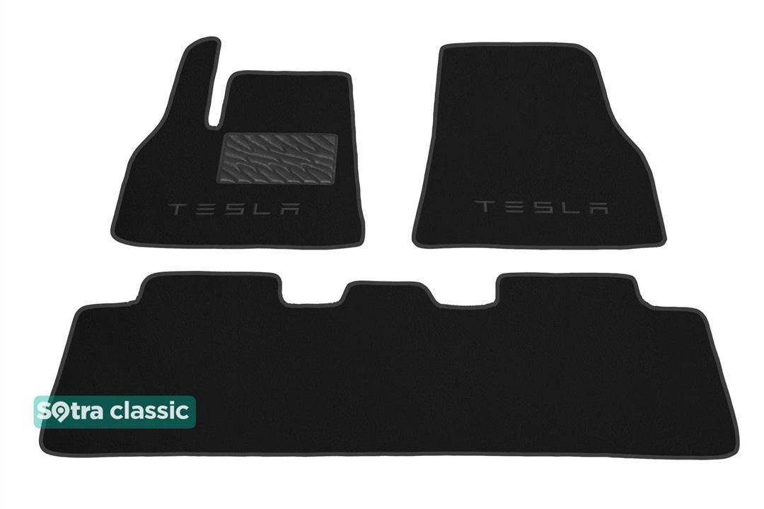 Sotra 09361-GD-BLACK The carpets of the Sotra interior are two-layer Classic black for Tesla Model Y (mkI) 2020-, set 09361GDBLACK