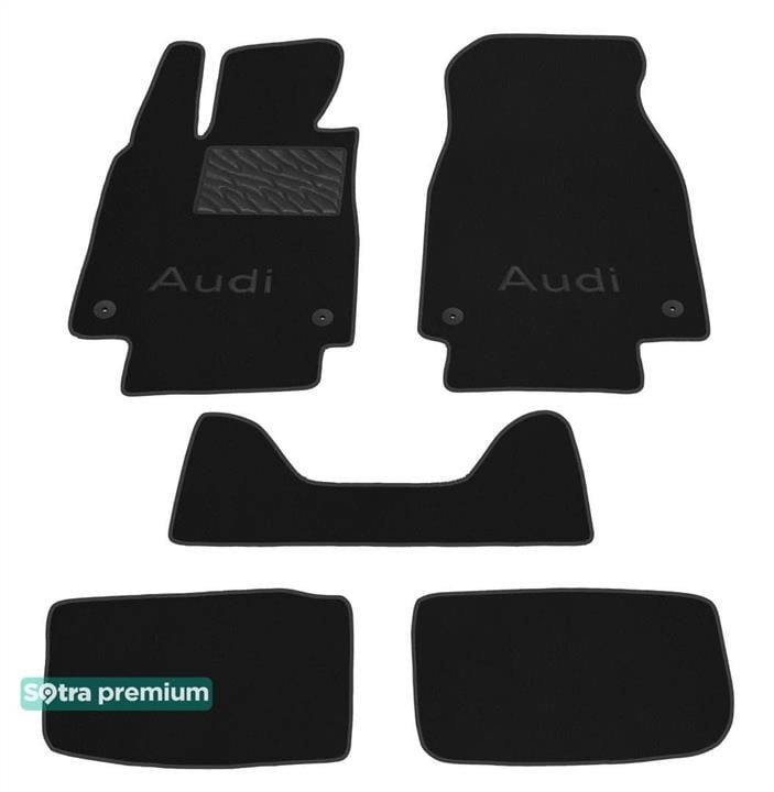 Sotra 09442-CH-BLACK The carpets of the Sotra interior are two-layer Premium black for Audi e-tron GT (mkI) 2020-, set 09442CHBLACK
