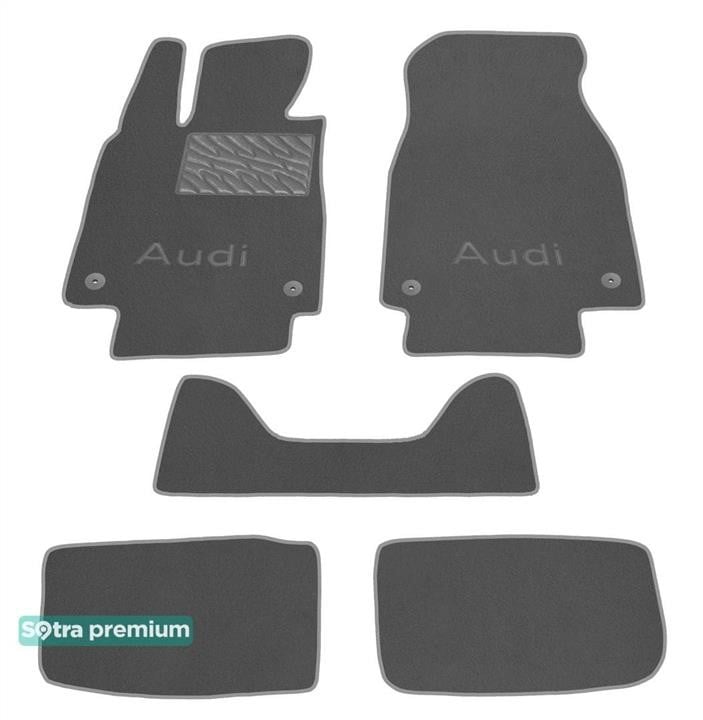 Sotra 09442-CH-GREY The carpets of the Sotra interior are two-layer Premium gray for Audi e-tron GT (mkI) 2020-, set 09442CHGREY