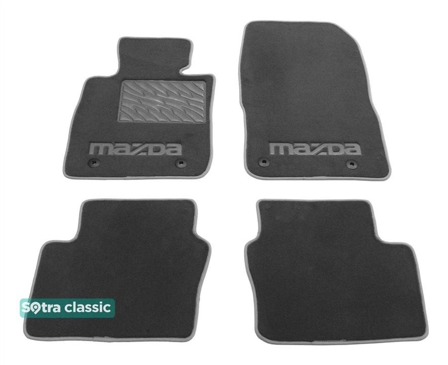Sotra 90073-GD-GREY The carpets of the Sotra interior are two-layer Classic gray for Mazda CX-3 (mkI) 2015-2022, set 90073GDGREY