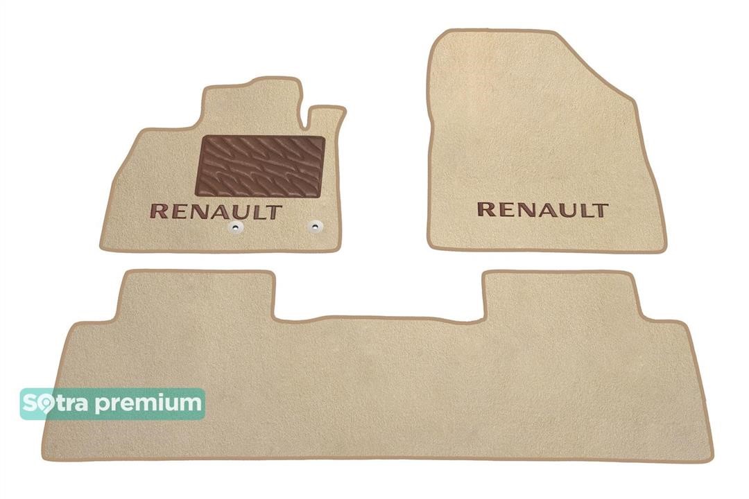 Sotra 90212-CH-BEIGE The carpets of the Sotra interior are two-layer Premium beige for Renault Scenic (mkIV) 2016-2022 manual transmission, set 90212CHBEIGE