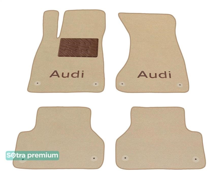 Sotra 90221-CH-BEIGE The carpets of the Sotra interior are two-layer Premium beige for Audi A4/S4/RS4 (mkV)(B9) 2015-2023, set 90221CHBEIGE