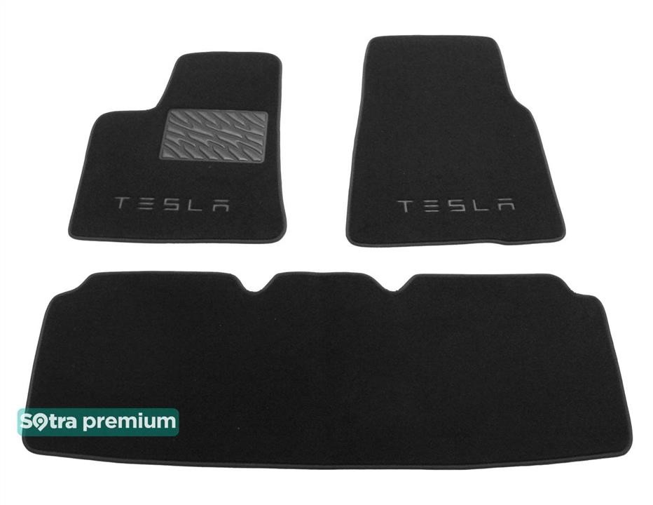 Sotra 90002-CH-GRAPHITE The carpets of the Sotra interior are two-layer Premium dark-gray for Tesla Model S (mkI) 2014-, set 90002CHGRAPHITE