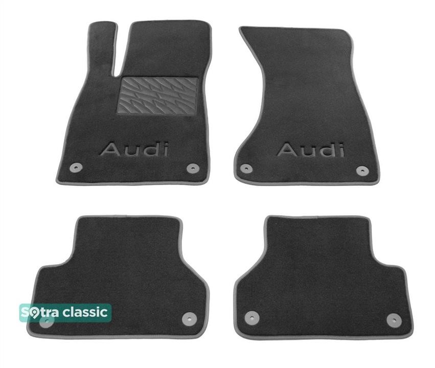 Sotra 90221-GD-GREY The carpets of the Sotra interior are two-layer Classic gray for Audi A4/S4/RS4 (mkV)(B9) 2015-2023, set 90221GDGREY