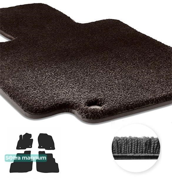Sotra 90224-MG15-BLACK The carpets of the Sotra interior are two-layer Magnum black for Mazda CX-9 (mkII) (1-2 row) 2016-, set 90224MG15BLACK