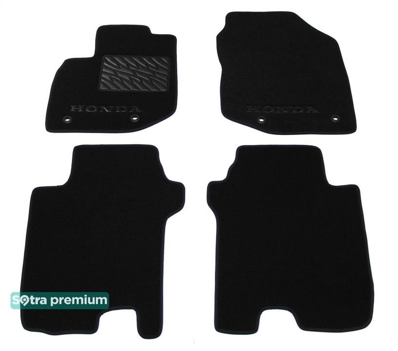 Sotra 90498-CH-GRAPHITE The carpets of the Sotra interior are two-layer Premium dark-gray for Honda Jazz / Fit (mkIII) 2008-2013, set 90498CHGRAPHITE