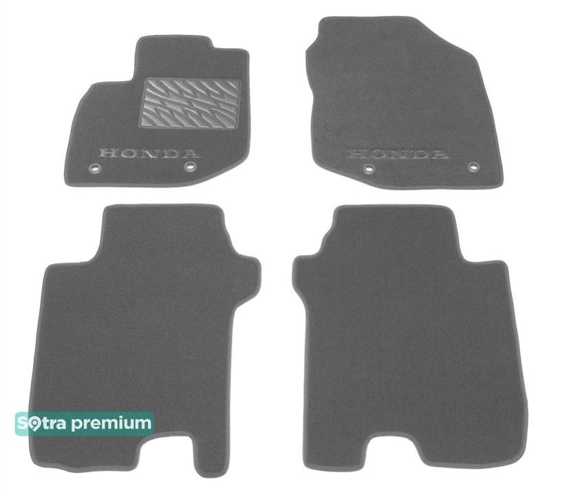 Sotra 90498-CH-GREY The carpets of the Sotra interior are two-layer Premium gray for Honda Jazz / Fit (mkIII) 2008-2013, set 90498CHGREY