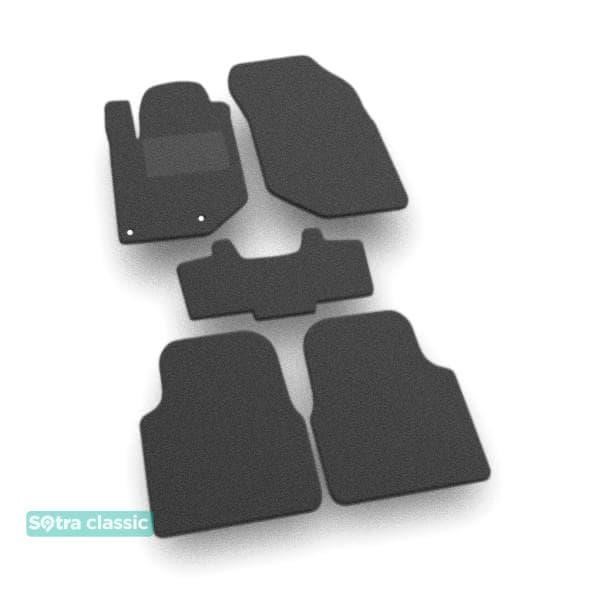 Sotra 90550-GD-GREY The carpets of the Sotra interior are two-layer Classic gray for Opel Corsa (mkVI)(F) 2019-, set 90550GDGREY