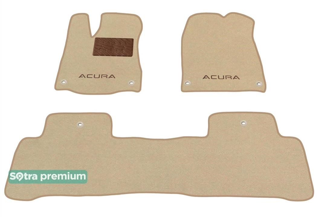 Sotra 90395-CH-BEIGE The carpets of the Sotra interior are two-layer Premium beige for Acura MDX (mkIII) (1-2 row) 2014-2020, set 90395CHBEIGE