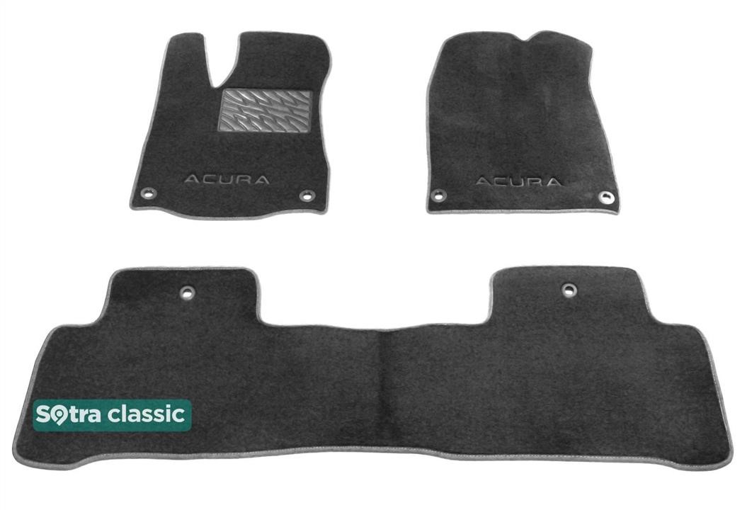Sotra 90395-GD-GREY The carpets of the Sotra interior are two-layer Classic gray for Acura MDX (mkIII) (1-2 row) 2014-2020, set 90395GDGREY