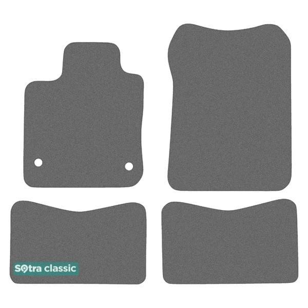 Sotra 90563-GD-GREY The carpets of the Sotra interior are two-layer Classic gray for Renault Twingo (mkII) 2007-2014, set 90563GDGREY