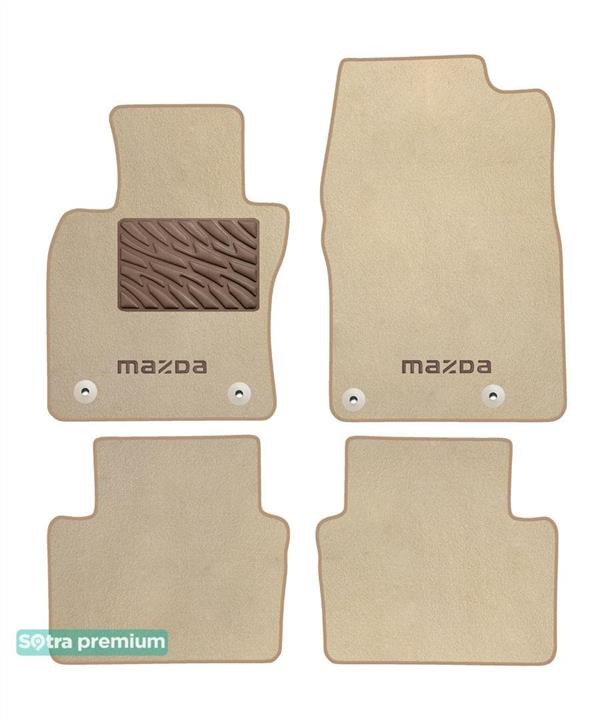 Sotra 90471-CH-BEIGE The carpets of the Sotra interior are two-layer Premium beige for Mazda 3 (mkIV) 2019-, set 90471CHBEIGE