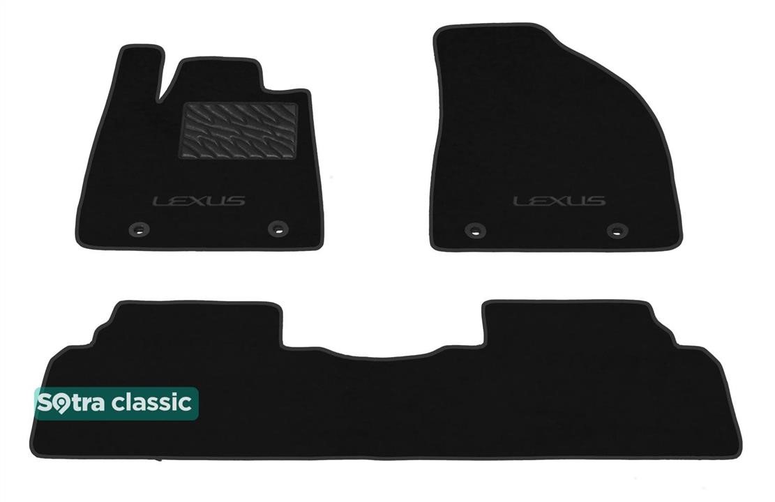 Sotra 90718-GD-BLACK The carpets of the Sotra interior are two-layer Classic black for Lexus RX (mkIII) (with clips) 2009-2015, set 90718GDBLACK