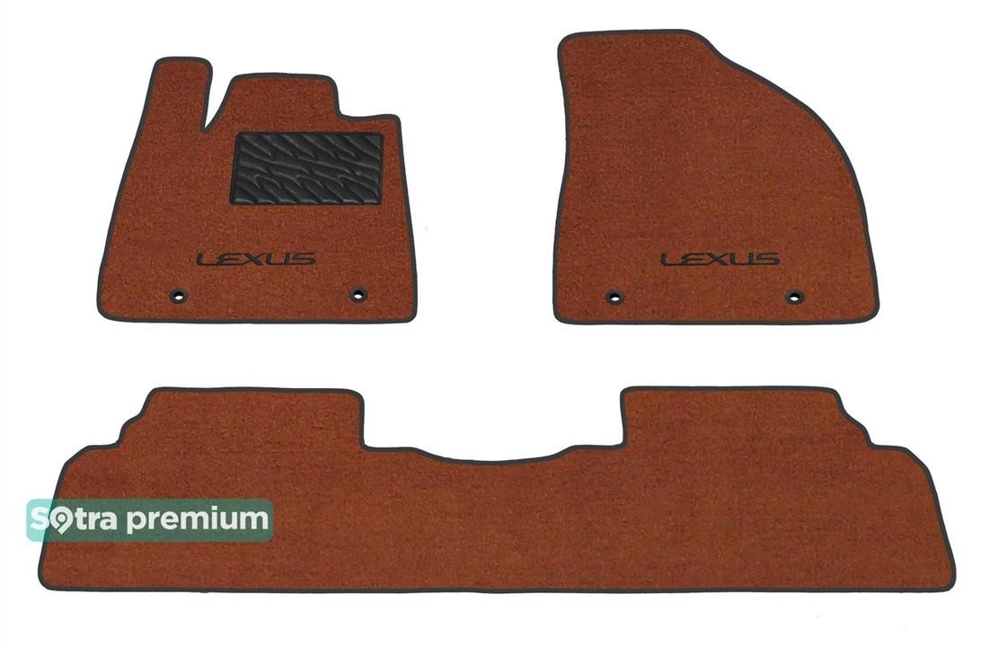 Sotra 90719-CH-TERRA The carpets of the Sotra interior are two-layer Premium terracotta for Lexus RX (mkIII) (with hooks) 2009-2015, set 90719CHTERRA