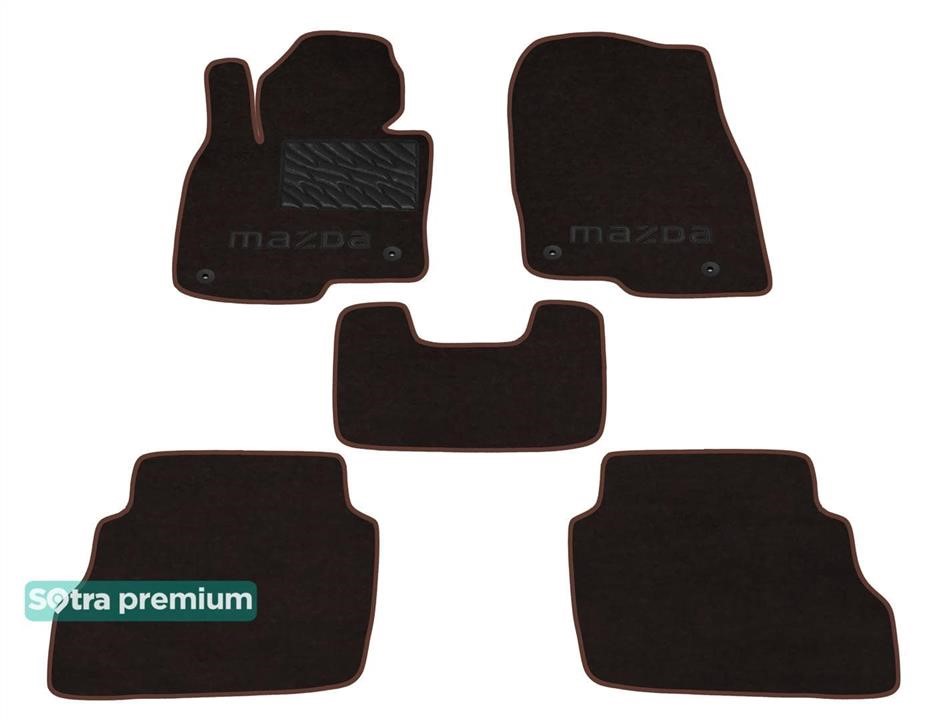 Sotra 90723-CH-CHOCO The carpets of the Sotra interior are two-layer Premium brown for Mazda CX-5 (mkII) 2017- (USA), set 90723CHCHOCO