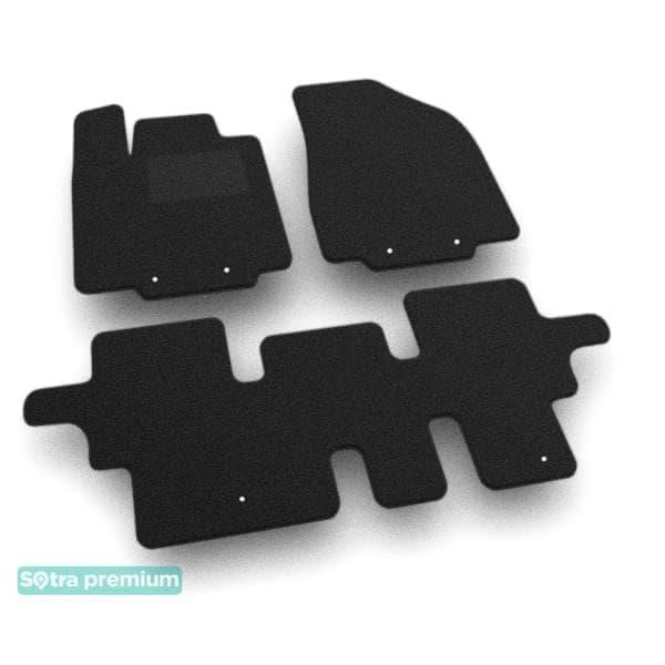 Sotra 90641-CH-BLACK The carpets of the Sotra interior are two-layer Premium black for Infiniti QX60 / JX (mkI) (1-2 row) 2013-2020, set 90641CHBLACK
