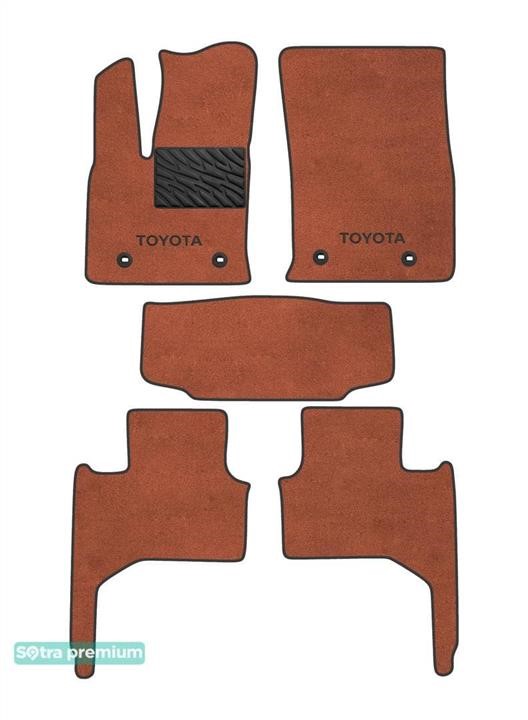 Sotra 90688-CH-TERRA The carpets of the Sotra interior are two-layer Premium terracotta for Toyota Land Cruiser (J300) 2021-, set 90688CHTERRA