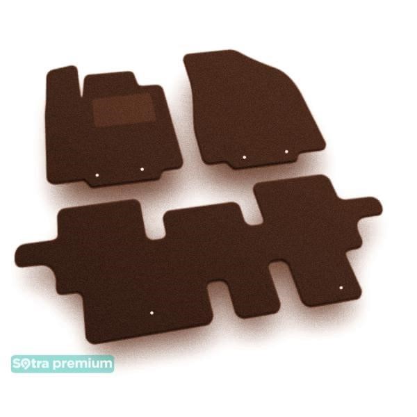 Sotra 90641-CH-CHOCO The carpets of the Sotra interior are two-layer Premium brown for Infiniti QX60 / JX (mkI) (1-2 row) 2013-2020, set 90641CHCHOCO
