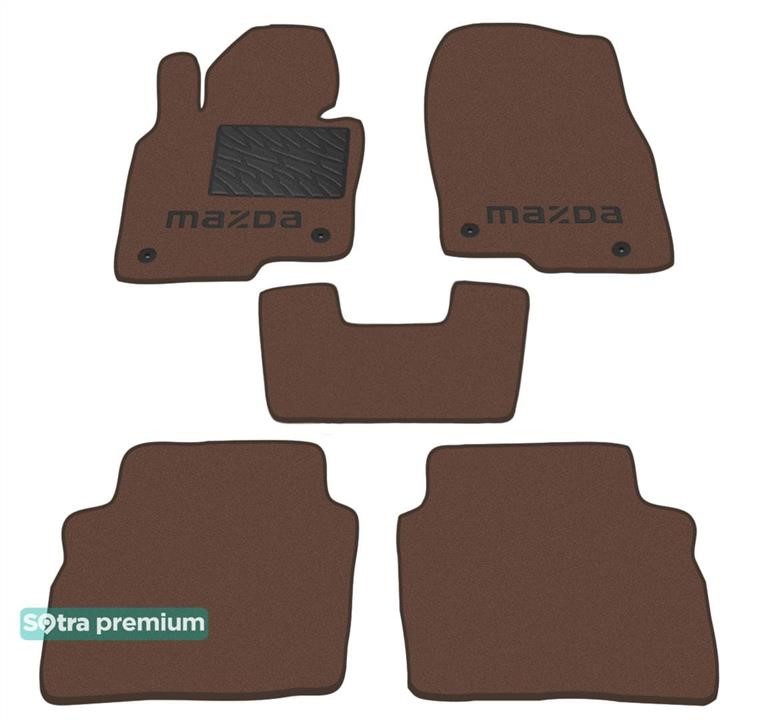 Sotra 90729-CH-CHOCO The carpets of the Sotra interior are two-layer Premium brown for Mazda CX-5 (mkII) 2017-, set 90729CHCHOCO