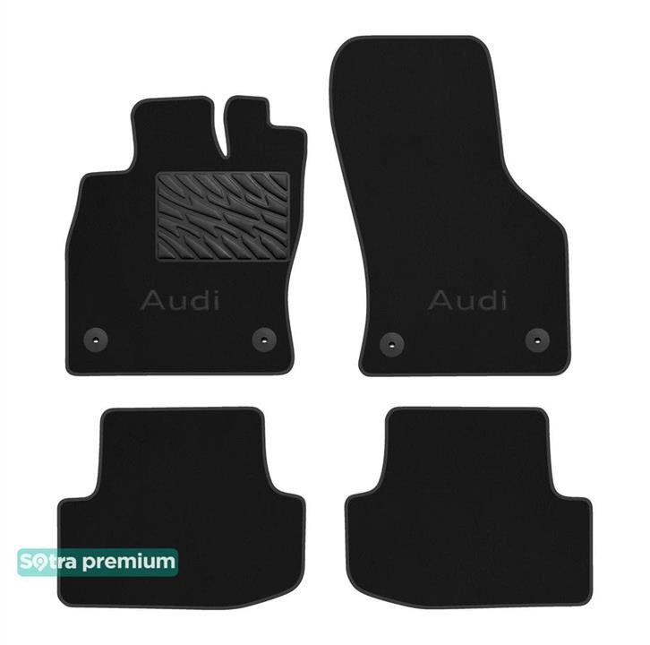 Sotra 90765-CH-BLACK The carpets of the Sotra interior are two-layer Premium black for Audi A3 (mkIV) 2020-, set 90765CHBLACK