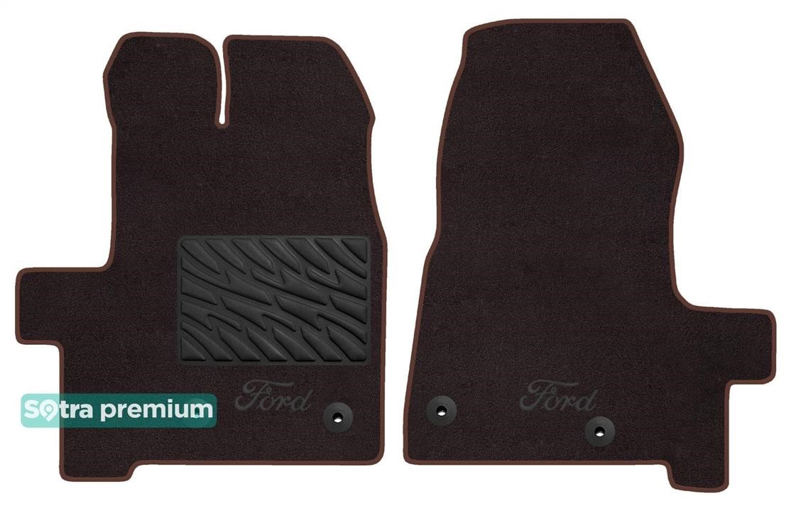 Sotra 90768-CH-CHOCO The carpets of the Sotra interior are two-layer Premium brown for Ford Transit Custom (mkI) (truck or combi) (1 row) 2018 - manual transmission, set 90768CHCHOCO