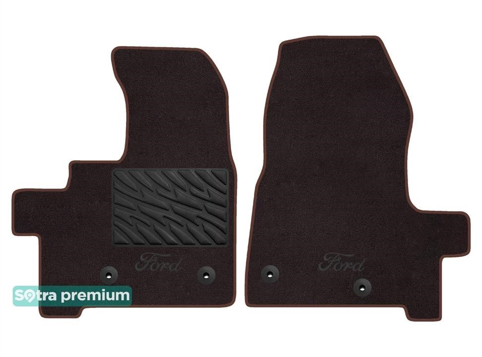 Sotra 90767-CH-CHOCO The carpets of the Sotra interior are two-layer Premium brown for Ford Transit Custom (mkI) (truck or combi) (1 row) 2018- automatic transmission, set 90767CHCHOCO